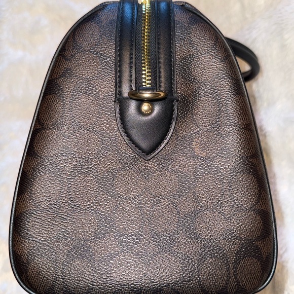 Coach Rowan large signature canvas walnut/black CV959 NWOT - Picture 5 of 7